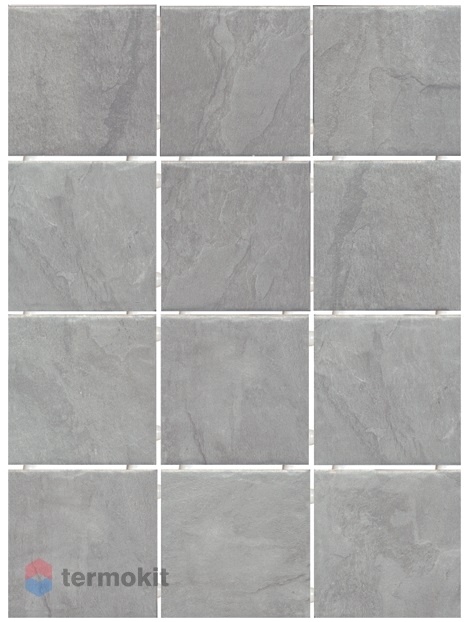 Керамическая плитка Kerama Marazzi Дегре 1299H серый настенная 9,8х9,8 (полотно 29,8х39,8)