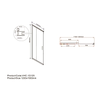 Душевой уголок Vincea Garda 1900x1200x1200 (стекло шиншилла) хром VSS-1G1212CH