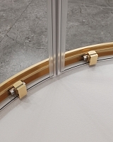 Душевой уголок Cezares Molveno 1950x1000x1000 брашированное золото MOLVENO-R-2-100-C-BORO-IV