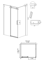 Душевой уголок Grossman Classic 1950x1000x1000 черный матовый 120.K33.04.1010.21.00