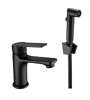 Смеситель для раковины с гигиеническим душем ESKO SINGAPORE black SB 27H