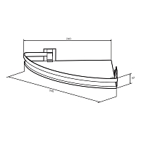 Полка угловая AM.PM Sense L A7456100 УЦЕНЕННЫЙ