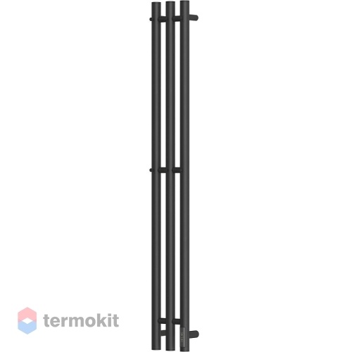 Полотенцесушитель электрический Point Серии Деметра П3 120x1200 диммер справа, черный PN12822B