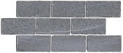 Керамогранит Kerama Marazzi Роверелла серый мозаичный BR023 бордюр 14,7х34,5