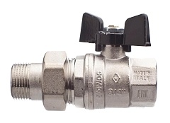 Кран шаровой Bugatti 3/4&quot; с накидной гайкой (бабочка) серия Oregon 03220032