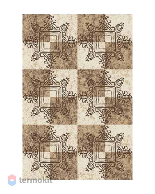 Ковёр Merinos Valencia Deluxe 100x200 прямоугольный бежевый/коричневый d304