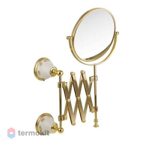 Зеркало оптическое Migliore Provance настенное керамика с декором/золото 17695