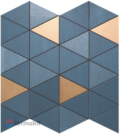 Керамическая плитка Atlas Concorde MEK Blue Mosaico Diamond Gold Wall (9MDU) мозаика 30,5x30,5