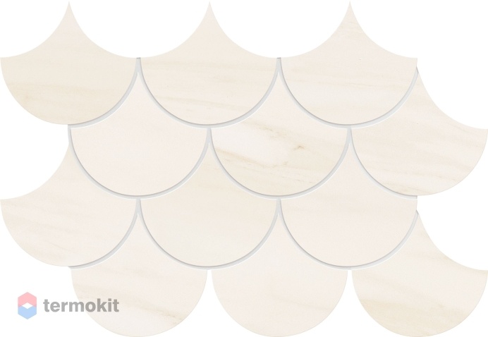 Керамическая плитка Tubadzin Sheen MS-white мозаика 29x19,3