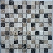 Мозаика Caramelle Mosaic Pietrine 4mm Pietra Mix 1 Mat (2,3x2,3) 29,8x29,8
