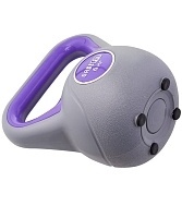 Гиря пластиковая BASEFIT DB-503, 6 кг, серый/фиолетовый