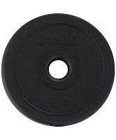 Диск пластиковый BASEFIT BB-203 1 кг, d=26 мм, черный УТ-00019752