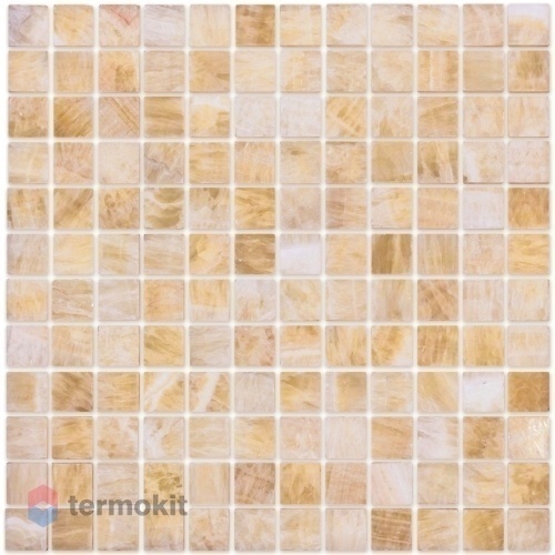 Мозаика Caramelle Mosaic Pietrine 7mm Onice Beige Pol (2,3x2,3) 29,8x29,8