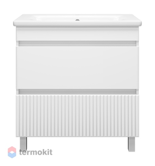 Тумба с раковиной Misty Мира 77 напольная белый УТ000022684