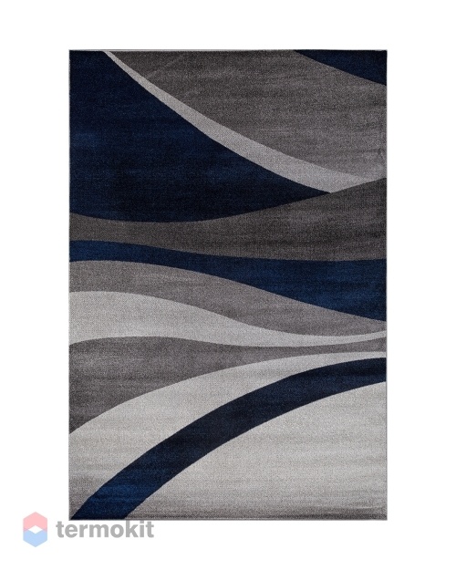 Ковёр Merinos London 120x180 прямоугольный серый/тёмно-синий D811