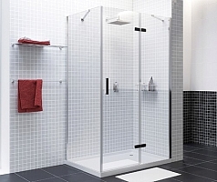 Душевой уголок WasserKRAFT AllerBLACK MATT 2000x1200x800 хром/черный правый 10H06RBLACK MATT