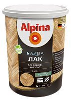 Лак акриловый Alpina Аква Лак для паркета и полов шелковисто-матовый, 0,9 л
