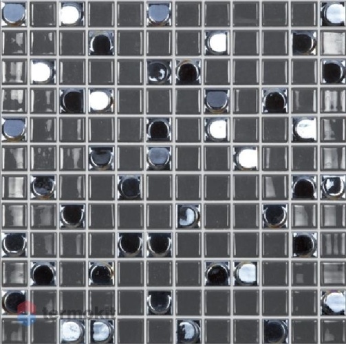 Мозаика Стеклянная Vidrepur Aura Mix №828 Черный (на сетке) 31,7x31,7