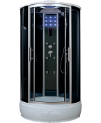 Душевая кабина TIMO STANDART 80x80 (тонированное стекло) хром матовый T-1180