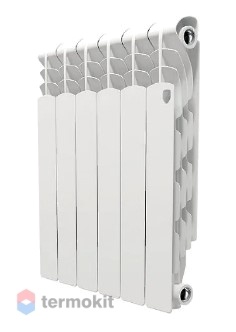 Алюминиевый радиатор Royal Thermo Revolution 500 \ 06 секций \ с боковым подключением
