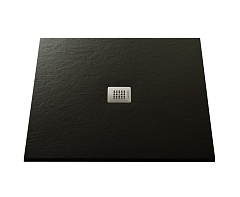 Душевой поддон ACQUABELLA 1000х1000х30 черный BASE SLATE 100x100 NEGRO