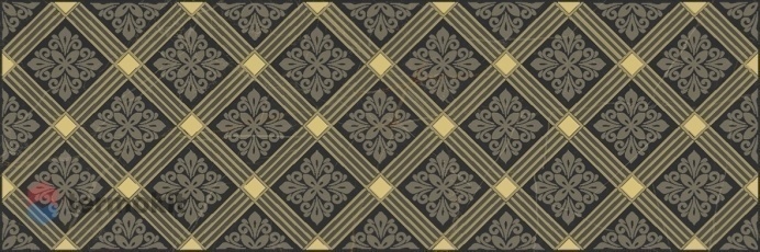 Керамическая плитка Laparet Royal Декор чёрный 20х60