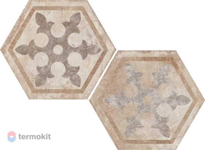 Керамогранит Fioranese Heritage Exagona Deco Texture 1 декор 34.5x40