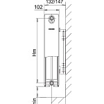 Стальные панельные радиаторы с нижней подводкой Rommer Ventil тип 22 высота 500