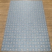 Ковёр Kitroom Теразза 140х200 прямоугольный серый/голубой 53216