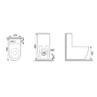Унитаз напольный AM.PM Func безободковый с бачком с сиденьем микролифт C8F8900SC