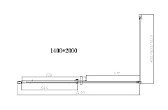 Душевой уголок Vincea Dice 2000x1400x1000 хром VSR-4D1014CL