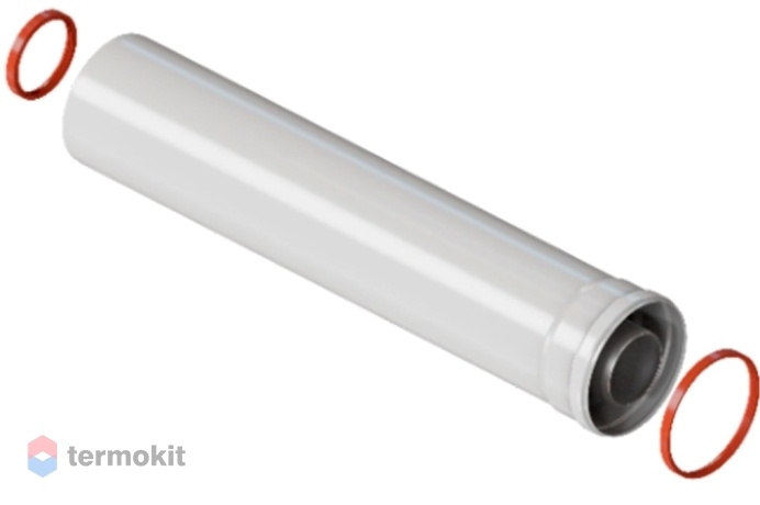 Rommer длинитель дымохода коакс. раструбн. 60/100 L 1500