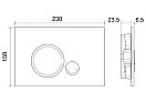 Клавиша смыва BelBagno SFERA хром матовый BB016-SR-CHROME.M