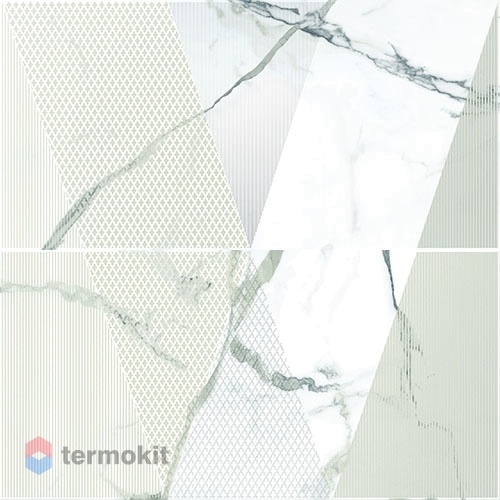 Керамическая плитка Керлайф Arabescato Bianco панно 63x63