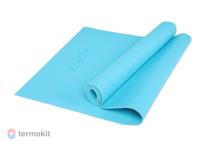 Коврик для йоги Starfit FM-103 PVC HD 173x61x0,4 см, голубой