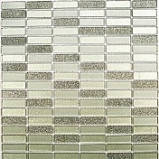 Стеклянная Мозаика Bonaparte Silver Light (4x15x48) 30x30,5