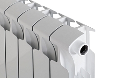 Секционный биметаллический радиатор Rifar Monolit 350 14 секций с боковым подключением Уцененный
