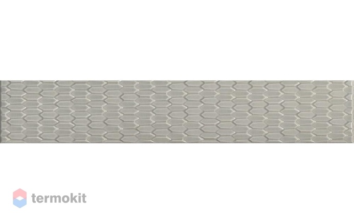 Керамическая плитка Kerama Marazzi Левада LSB002 Бордюр серый светлый глянцевый 7х40