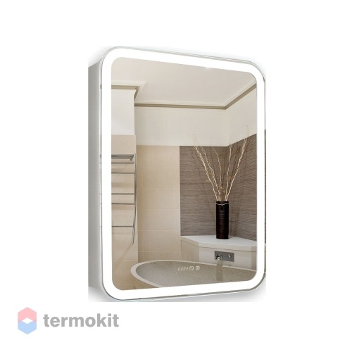 Зеркальный шкаф Creto Attento 60 подвесной с подсветкой белый 18-840140A