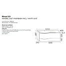 Тумба с раковиной Burgbad Sinea 2.0 121 подвесная белый глянец SFFQ121L F2800 G0165 C0001*1