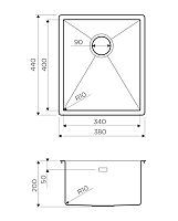 Мойка для кухни Omoikiri Taki 38-U/IF-GM 4973106