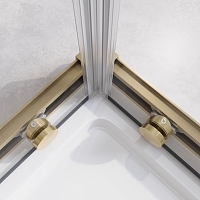 Душевой уголок Cezares Relax 304 2000x900x900 брашированное золото RELAX-304-A-2-90-C-BORO