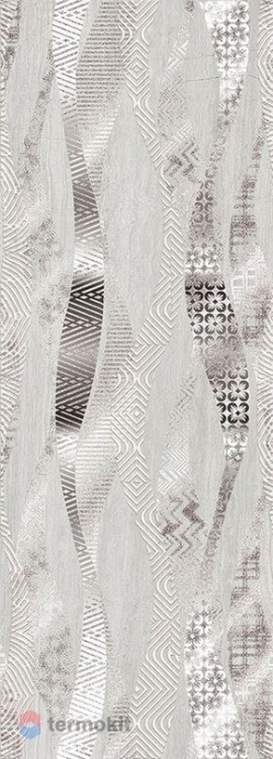 Керамическая плитка Eletto Ceramica Trevi Grey Onda декор 25,1x70,9 