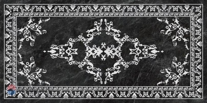 Керамогранит Kerama Marazzi Риальто SG592702R серый темный декорированный лаппатированный 119,5x238,5