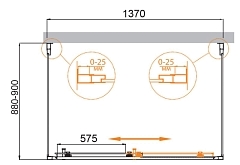 Душевой уголок Cezares Molveno 1950x1400x900 хром MOLVENO-AH-12-140/90-C-Cr-IV