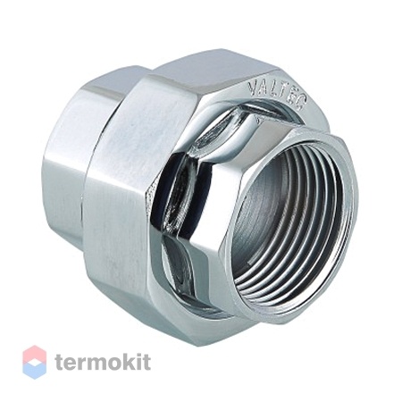 Valtec Фитинг резьбовой муфта разъемная ВВ 3/4" хромированная