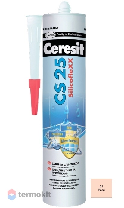 Затирка Ceresit CS 25 силиконовая 31 Роса 280мл