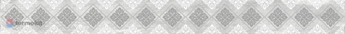 Керамическая плитка Laparet Glossy Бордюр серый 6,3х60