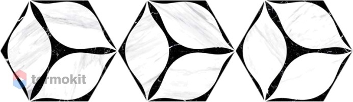 Керамогранит Oset Corola Hex Black 20x24