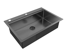 Мойка для кухни Paulmark VAST-PRO вороненая сталь PM707551-GM